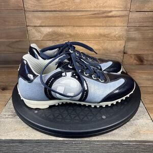 DUCA DEL COSMA Italia Shoes Womens Size 6 Metallic Blue Patent Leather Golf